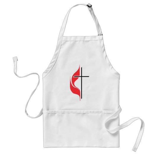 Cross- en Flame Apron Standaard Schort (Voorkant)
