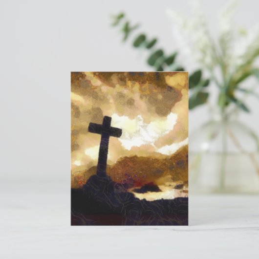 Cross en Sky Briefkaart (Staand voorkant)