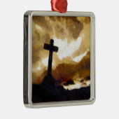 Cross en Sky Metalen Ornament (Rechts)