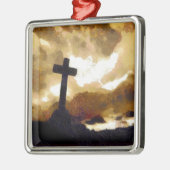 Cross en Sky Metalen Ornament (Links)