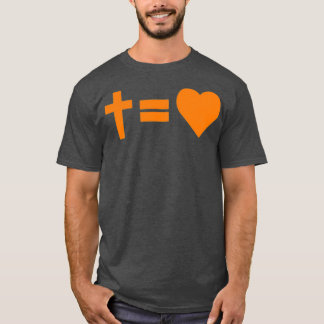 Cross Equals Love Oranje T-shirt