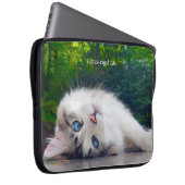 Cross-Eyed Cat Laptop Sleeve (Voorkant Rechts)
