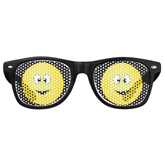 Cross Eyed glimlach Face Retro Zonnebril (Voorkant)