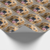 Cross Eyed Golden Retriever With Candy Corn Cadeaupapier (Hoek)