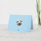 Cross-eyed Sheep Illustration Aangepaste tekst Feestdagen Kaart (Achterkant)