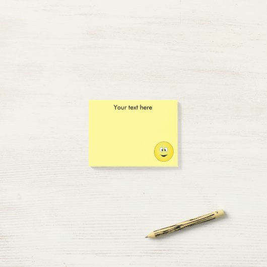 Cross Eyed Yellow Face Gepersonaliseerd Post-it® Notes (Op bureau)