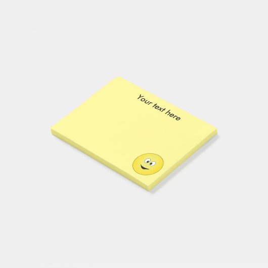 Cross Eyed Yellow Face Gepersonaliseerd Post-it® Notes (Schuin)