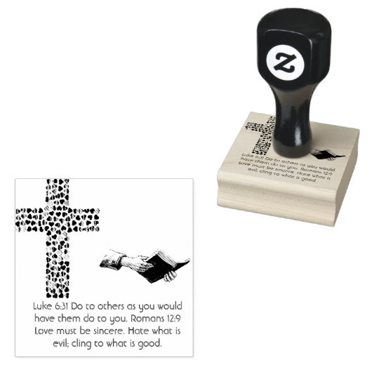 Cross Faith Hope Love Believe Destiny's Destiny's  Rubberstempel (Gestempeld)