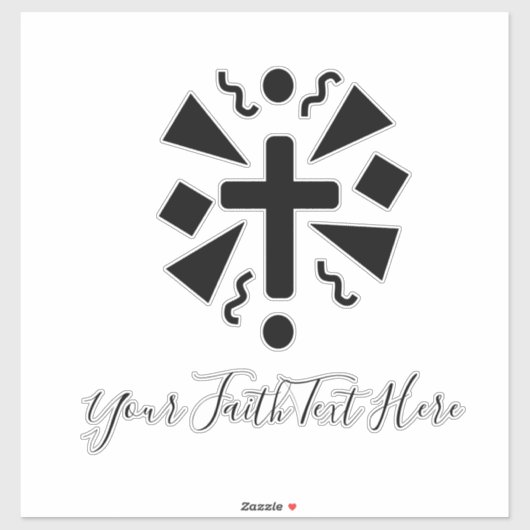 Cross Faith Text Car Sticker (Vel)