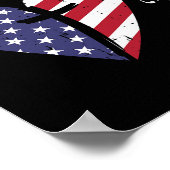 Cross Faith Vierde juli Patriottisch Christelijk Poster (Hoek)