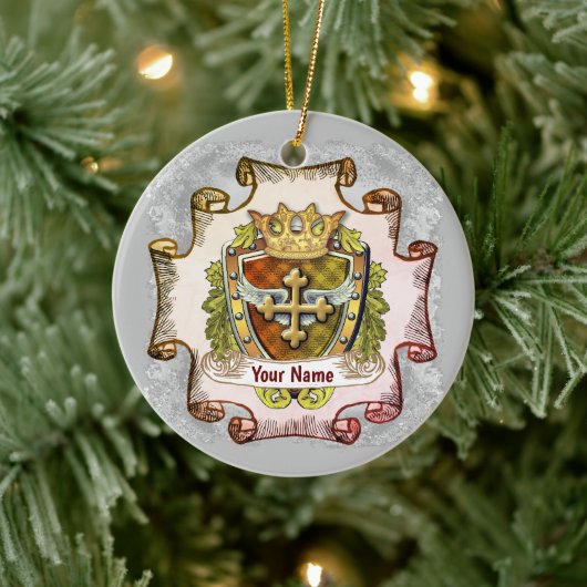 Cross Family Crest Achternaam aangepast ornament (Boom)
