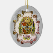 Cross Family Crest Achternaam aangepast ornament (Rechts)