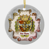 Cross Family Crest Achternaam aangepast ornament (Voorkant)