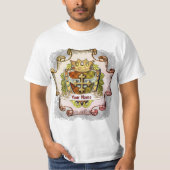 Cross Family Crest Achternaam T-shirt (Voorkant)