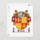 Cross Family Crest Briefkaart (Voorkant / Achterkant)