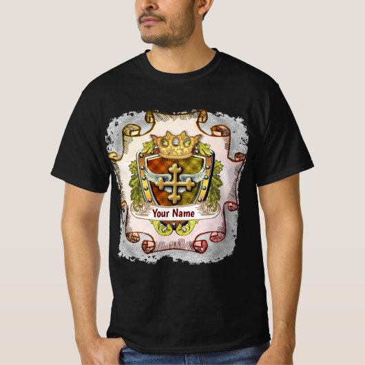 Cross Family Crest  Surname  T-shirt (Voorkant)