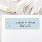 CROSS FAUX GOLD stijlvolle eenvoudige baby blauw Etiket (Insitu)