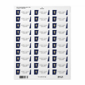 CROSS FAUX GOLD stijlvolle penseelstreek navy blau Etiket (Full Sheet)