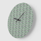 Cross Filigree Design Green Pattern Grote Klok (Hoek)
