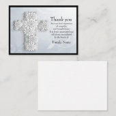 Cross Flower After Funeral Bedankt Notitiekaartje (Voorkant / Achterkant)