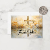 Cross Flower dank u Notitiekaartje (Voorkant / Achterkant in situ)