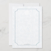 Cross Focus Blauw Religieuze Uitnodiging (Achterkant)