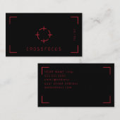 Cross Focus logo-sjabloon voor visitekaartjes (Voorkant / Achterkant)