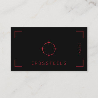 Cross Focus logo-sjabloon voor visitekaartjes