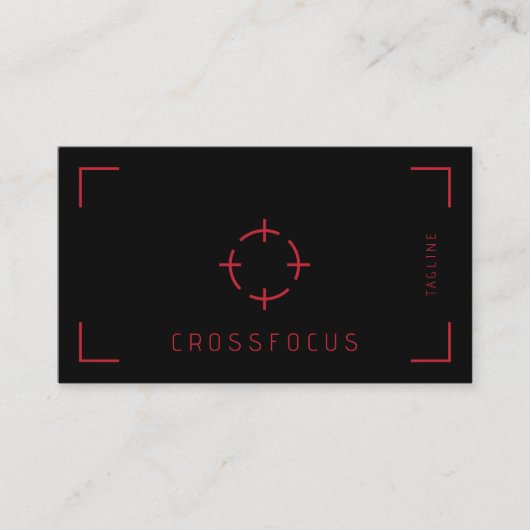 Cross Focus logo-sjabloon voor visitekaartjes (Voorkant)