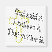 Cross God Said Magneet (Voorkant)