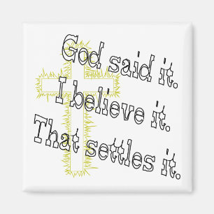 Cross God Said Magneet