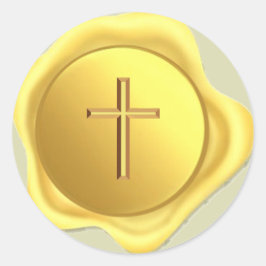 Cross Gold Seal Sticker