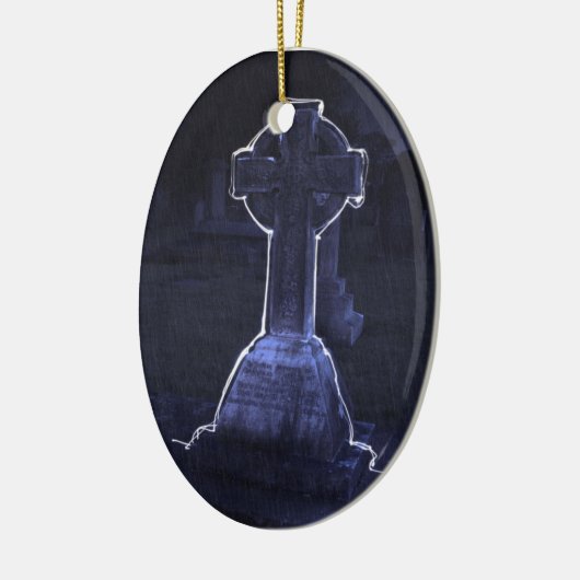 Cross Gravestone Ornament (Links)