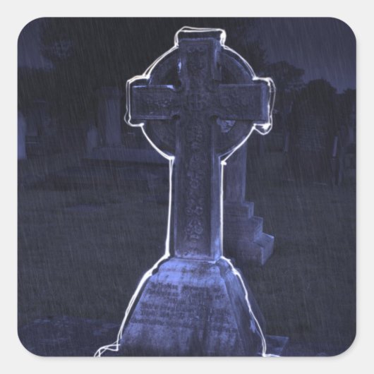 Cross Gravestone Stickers (Voorkant)