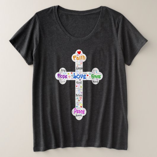 Cross Grote Maat T-shirt (Design voorkant)