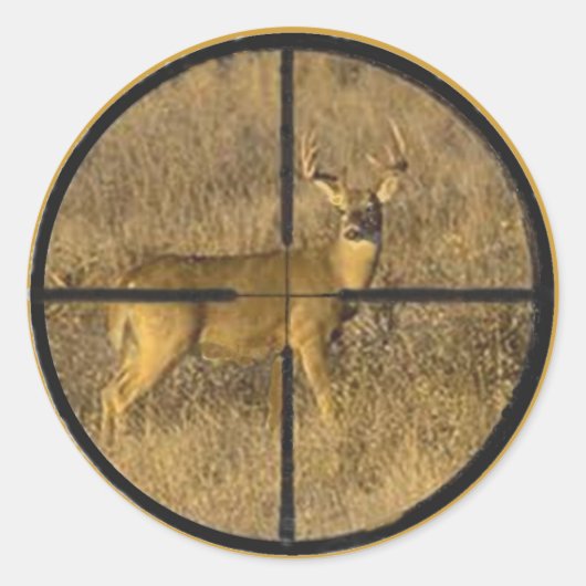 CROSS HAIRS. RONDE STICKER (Voorkant)