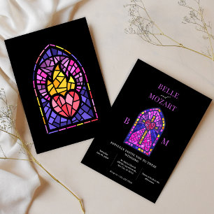 Cross hart kerk gebrandschilderd glas kunst bruilo kaart