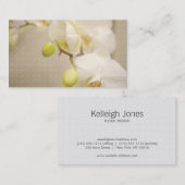 CROSS-HATCH ONTWERP MET ORCHIDEEËN Visitekaartje (Voorkant / Achterkant)