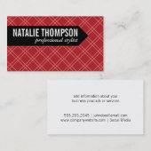 Cross Hatch Pattern | Rood Visitekaartje (Voorkant / Achterkant)