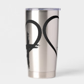 Cross Heart Symbool Geïsoleerde Drinkbeker (Links)
