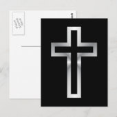 Cross in Black Blue Gold of Silver Briefkaart (Voorkant / Achterkant)