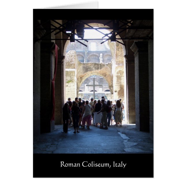 Cross in Roman Coliseum, Italië (Voorkant)