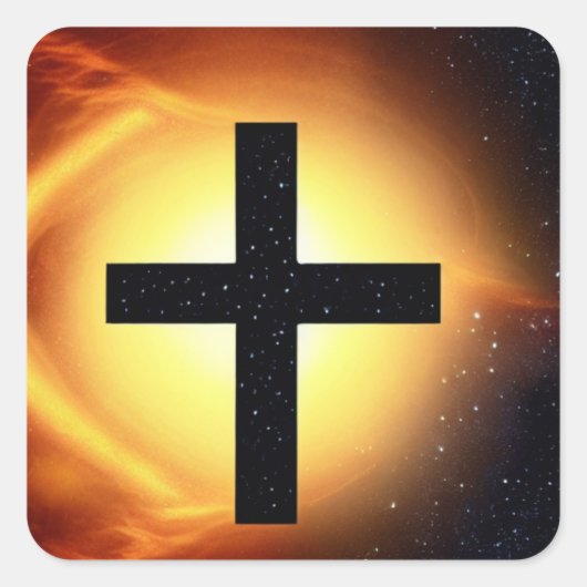Cross in Space Sticker (Voorkant)