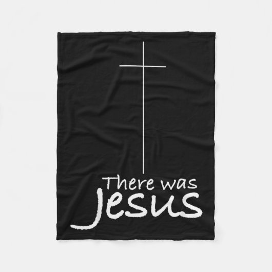 Cross Jesus Funny There Was Jesus Christian Religi Fleece Deken (Voorkant)