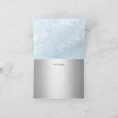 Cross & Lace Bow Blue Baptism Thank You Card Bedankkaart (Binnen)