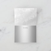 Cross & Lace Bow Zilveren Doop Dankkaart Bedankkaart (Binnen)