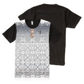Cross Lace-up All-Over-Print T-shirt (Voorkant en achterkant)