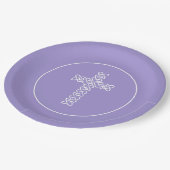 Cross Lavender Communion Baptism Christen Papieren Bordje (Gekanteld)
