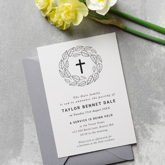 Cross Leaves Funeral Service Kaart