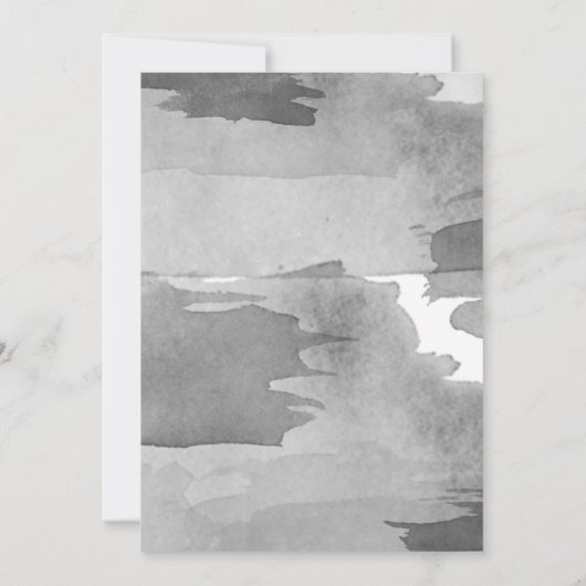 Cross Leaves Funeral Service Kaart (Achterkant)